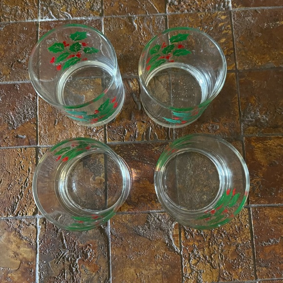 Vintage handmade Christmas glass cups - Picture 10 of 12
